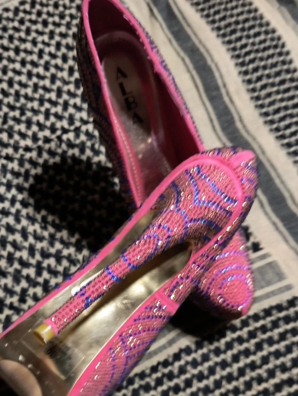Alba Hot Pink Crystal-Embellished Pointed Heel Pumps